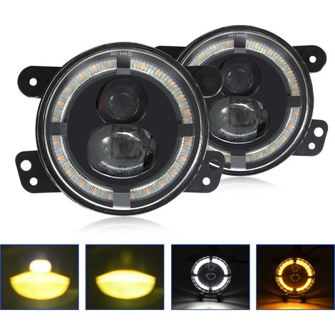 4 pouces 200W LED antibrouillard voiture 20000LM conduite pare-chocs étanche remplacement pour Jeep Wrangler hors route véhicules. (1/5)