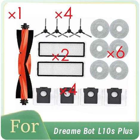 Filtre pour aspirateur brosse pour aspirateur Filtre de brosse pour aspirateur filtre de Bot L10s Plus Robot Aspirateur Main Side Brosse Serpillière Filtre Dust Bags Long Lasting Spare Accessoires (1/5)
