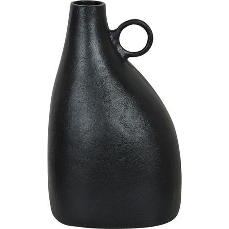 Jarrón decorativo 36 cm aluminio negro accesorio hogar decoración Narbada