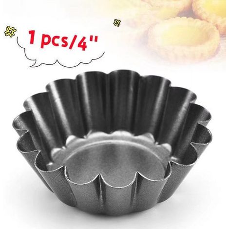 Moule À Tarte Mini - Acier Au Carbone - Antiadhésif - Pour Tartelettes Mousse Et Desserts - Diamètre 8 10 Ou 12 Cm - 1 Pièce (1/5)