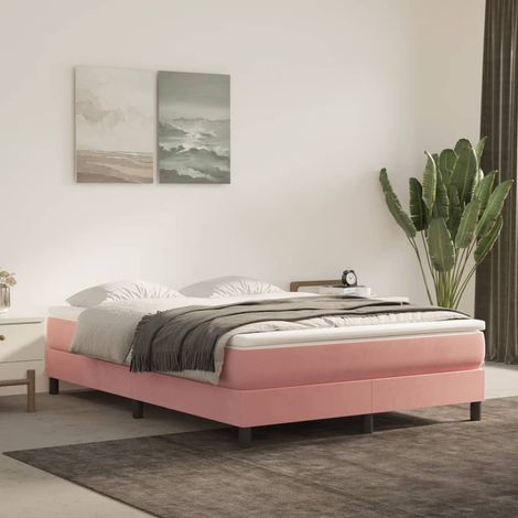 Taschenfederkernmatratze Mittel Rosa 140x200x20 cm Samt