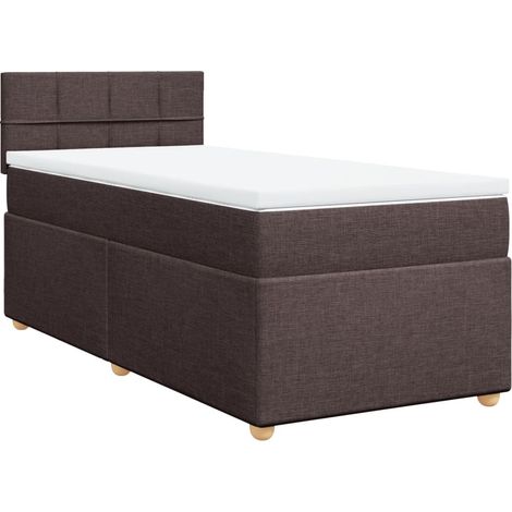 Maison Exclusive - Boxspringbett mit Matratze Dunkelbraun 90x190