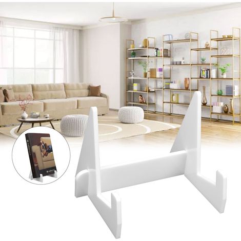 [Étagère Bibliothèque] Présentoir de Livres Acrylic Blanc Transparent Stand pour Bureau Cuisine Livre Support 3 Pièces Durable et Démontable (1/5)