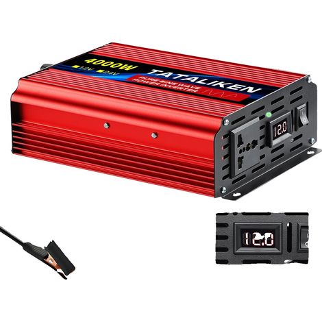 Onduleur à onde sinusoïdale pure, 12V à 220V, puissance nominale de 1500W, 12V4000W 220V (1/2)