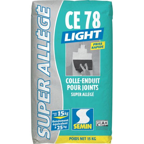 Enduit pour joint allégé Semin CE 78 Llight 2 heures - sac de 15 kg (1/5)