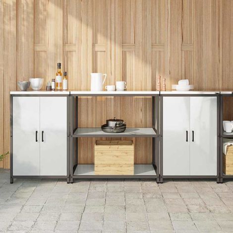 Aufbewahrungsset für die Küche 3 pcs Silber Verzinkter Stahl