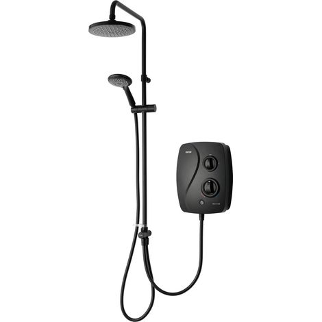 Triton AS2000SR DuElec Silent Running Black Thermostatic Power Shower Dual Head (1/3)
