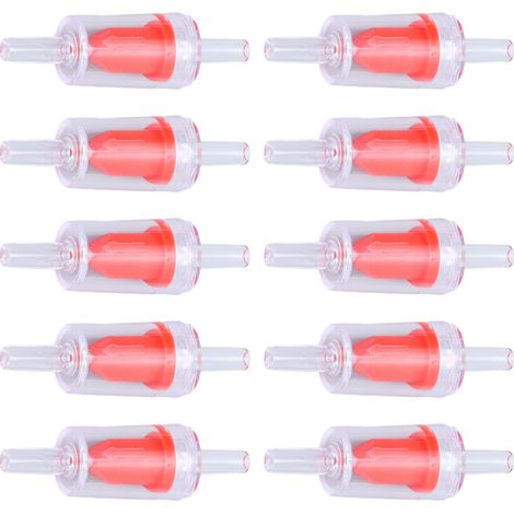 10 clapets anti-retour, matériau PP 4 mm, clapet anti-retour pour pompe à air d'aquarium, rouge pour aquariums. (1/5)