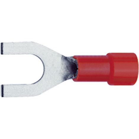 Klauke 620C3 Cosse à fourche 0.50 mm² 1 mm² Ø du trou=3.2 mm partiellement isolé rouge 1 pc(s) D24565