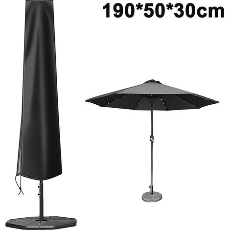 1 Housse de parasol, imperméable, tissu Oxford 210D, résistant aux UV, pour extérieur (1/5)