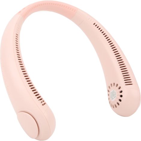 Ventilateur de cou paresseux, mini ventilateur USB silencieux pour sports de plein air, ventilateur de cou pliable sans pales, rose cerise. (1/5)