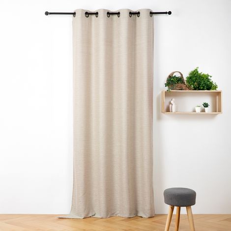 Voilage - Effet velours chiné Beige 145x240 cm (1/2)