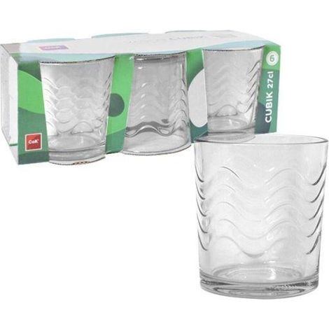 27 cls vaso cubik cok similar vaso arco agua - caja 6 unidades