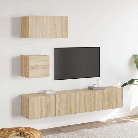 Ensemble de meubles TV 4 pcs pour Salon - Armoire TV Chêne sonoma Bois d'ingénierie BV403552 - BonneVie (1/5)