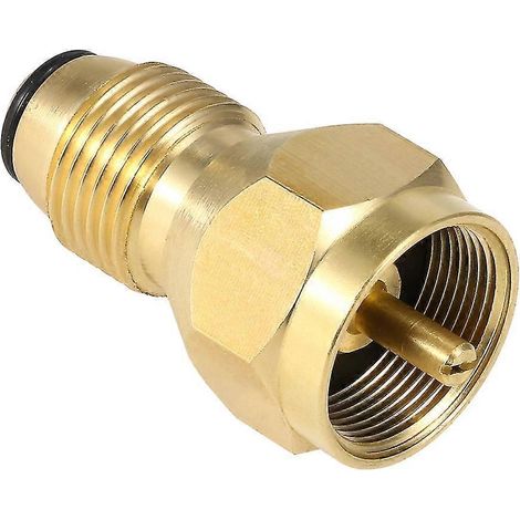 Adaptateur de sécurité Lixada POL pour recharge de propane, vanne de régulation en laiton massif, connecteur de remplissage pour petites bouteilles de 1 lb (454 g) (1/5)