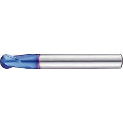Fragola Corto Emisferica, Di Tipo N, Metallo Duro, Nano, Tialn-Rivestimento S, Ø D1 - H8: 2,0 Mm, Lunghezza. Totale 50 Millimetri L1