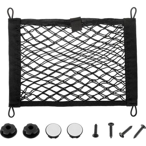 35x25CM Universal Filet de Rangement de Coffre Voiture avec vis et Crochets pour Les Véhicules Utilitaires, Camping-Cars, Mobil Homes, Caravanes, Bateaux(1 Pièces) (1/5)