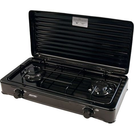 MPM SMILE-KN-02/1KB MISCHERGASKÜCHE FÜR ERWACHSENE, SCHWARZ, 2 BRENNER