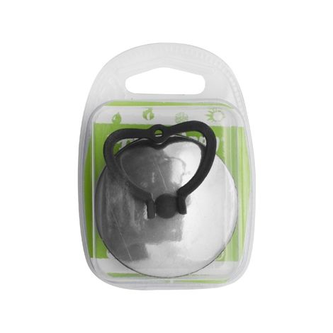 TAPPO IN GOMMA NERA CON MANIGLIA E ROSETTA CROMATA BLISTER Misura: Diam. 52