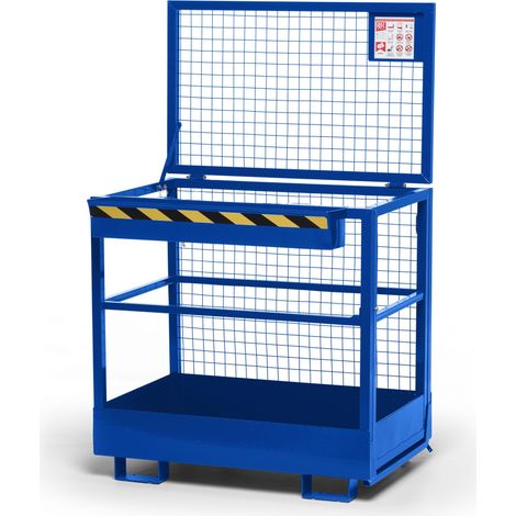 R+R Industrietechnik Arbeitskorb Typ RAK 1200x800x1910mm RAL5010 Enzianblau