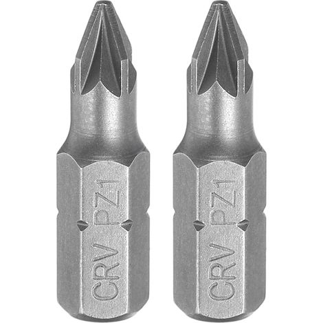 2Pcs Embouts Tournevis PZ1 Tige Hexagonale 1/4" Embouts Phillips (1/5)
