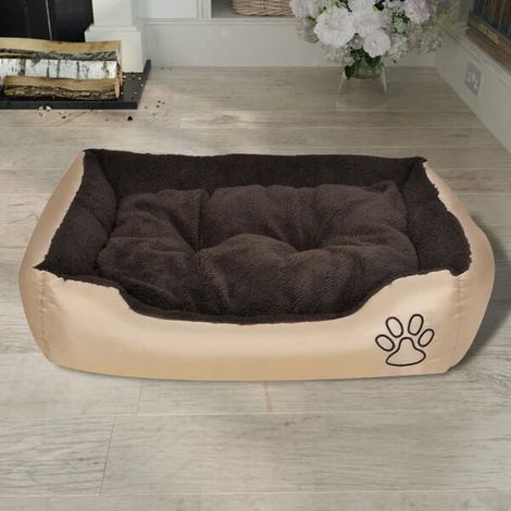 Lit pour chien XXL beige et marron