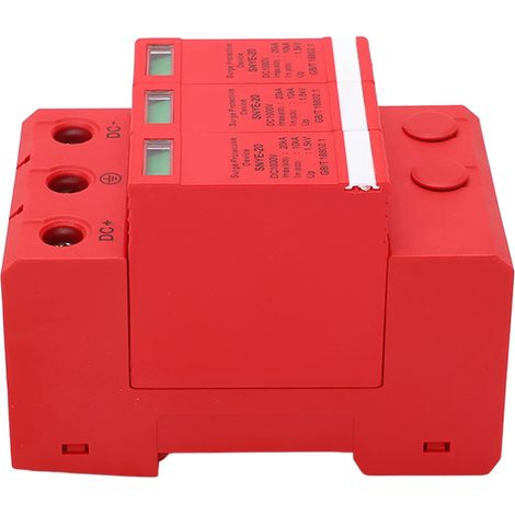 DC PV Surge Protector, 1000V PC Shell Dispositif de Protection contre les Surtensions Ignifuge pour le Bureau (3P) (1/5)