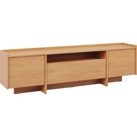 Meuble TV 3 portes 200 cm Japandi Bois (1/5)