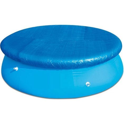 Runde, wasserdichte Polyethylen-Poolabdeckung – für aufblasbare Pools – mit Kordelzug – 183 cm – Blau – 1 Stück (1/5)