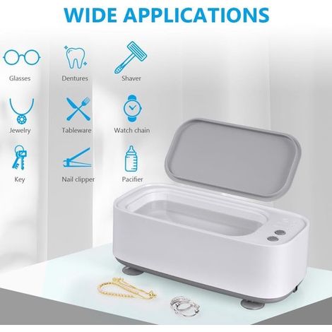 Nettoyeur à ultrasons 300 ml – 45 kHz, 3 modes de nettoyage, pour bijoux, colliers et lunettes (1/5)