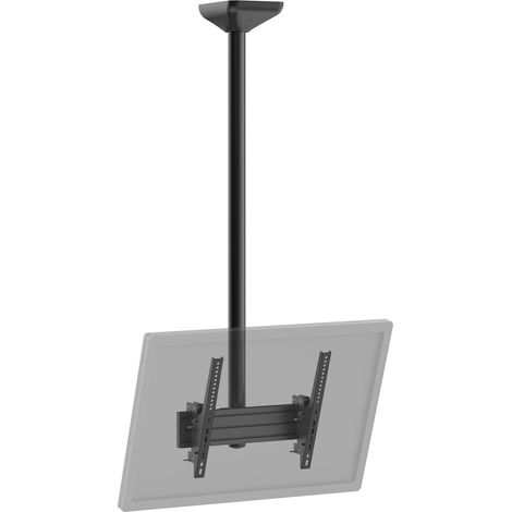 Support TV plafond inclinable 1 écran portrait 43''- 75'' Hauteur 150cm noir (1/3)