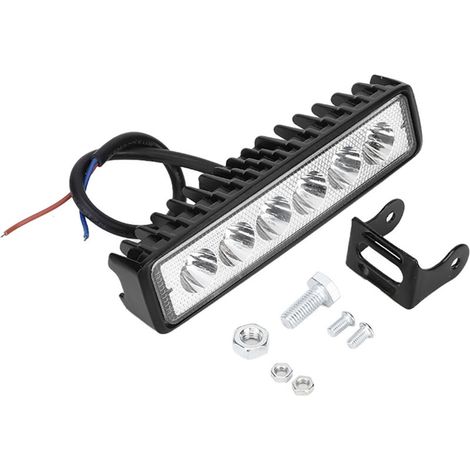 12V 18W 6 LED barre lampe de travail feux de jour Modification du véhicule IP67noir (1/5)