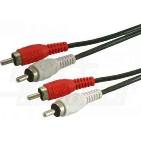 Alpha elettronica cable de 2 enchufes de audio rca a 2 enchufes de audio rca 1,5mt 17-009b