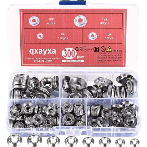 rondelles cuvette inox, tête fraisée (6 8 10 12) assorties (1/5)
