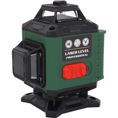 Niveau laser vert d'extérieur, niveau de Construction 3D multifonctionnel 16 lignes, nivellement à 3 degrés, 2 baterías, nivellement automatique, support pivotant avec trépied, télécommande (1/5)