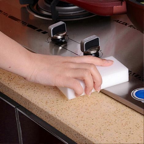 Lot de 20/50/100 éponges en mélamine, éponges magiques pour la cuisine, le bureau et la salle de bain, nettoyantes pour voiture et vaisselle.