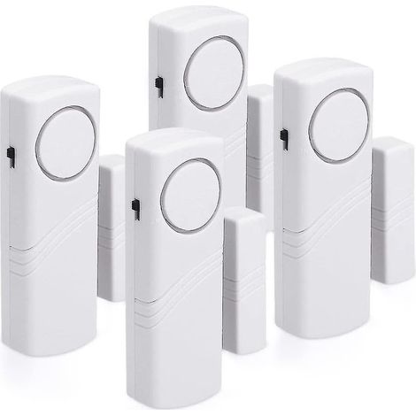 Door and Entrance Alarm - 4x Wireless Intruder Alarm Set - Home Burglary - Operat - 100 dB (1/5)