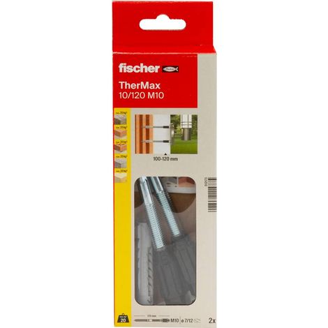 Fischer 512173 TherMax 10/120 M10 Sistema di montaggio 180 mm 22 mm 2 pz. (1/5)