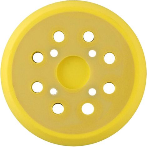 125 mm Schleifpad, rundes 8-Loch-Schleifpad aus PU, für Schleifmaschinen, weiches Schleifpad ersetzen (gelb),
