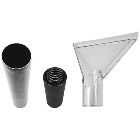 Tête de raclette transparente de 38 mm, joint en caoutchouc souple, tête transparente, tube en acier inoxydable, embout pour aspirateur eau et poussière (1/5)