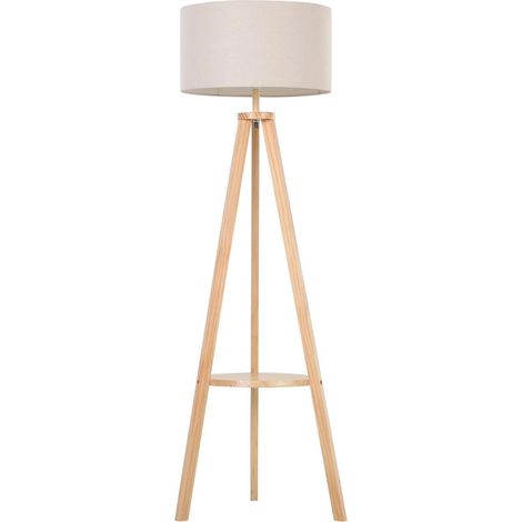 Lampe de sol easycomfort abat-jour lin 154 cm (1/2)