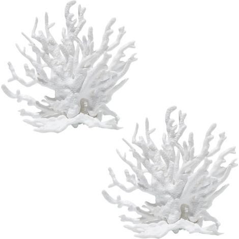 2 Pièces Corail Artificiel, Décoration Aquarium PVC, Ornements Résistants Eau Douce Et Salée, Pour Paysage Aquatique (1/5)