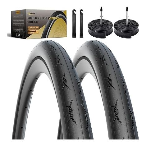 700C 700x25C/25-622 Bicycle Tyres, Road Bike Racing Tyres Inner Tubes Presta Valve, Racing Tyres, Hybrid and Folding Bike Tyres (1/3)