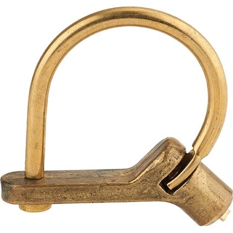 Lucchetto 629C chiave triangolare base angolare 5mm, ottone, da esterno - contatori, quadri elettrici, VVF, pompieri, manutenzione - THIRARD
