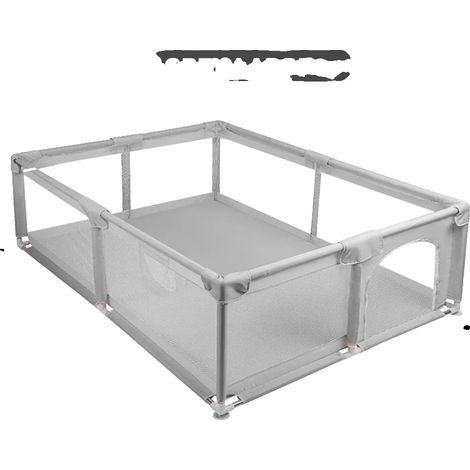 Barrière de lit, hauteur réglable, design portable, Gris 180 200cm (1/2)