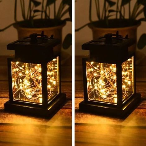 Lanterne solaire LED extérieur à suspendre - Marque - Modèle - 30 LED - Lumière blanche et chaude - IP65 (1/4)