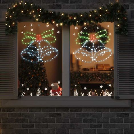 Christmas Bell with 144 LEDs Multicolour 57 x 47.5 cm PVC vidaXL (1/5)