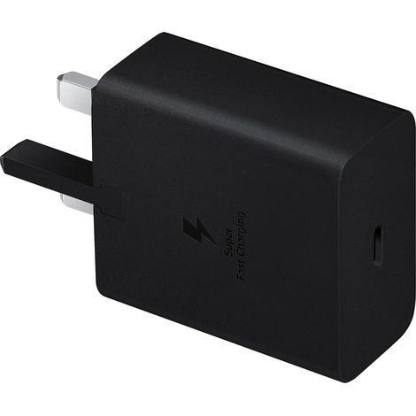 Chargeur ultra-rapide officiel Samsung Galaxy 45 W (avec câble de données USB-C vers USB-C), noir (1/4)