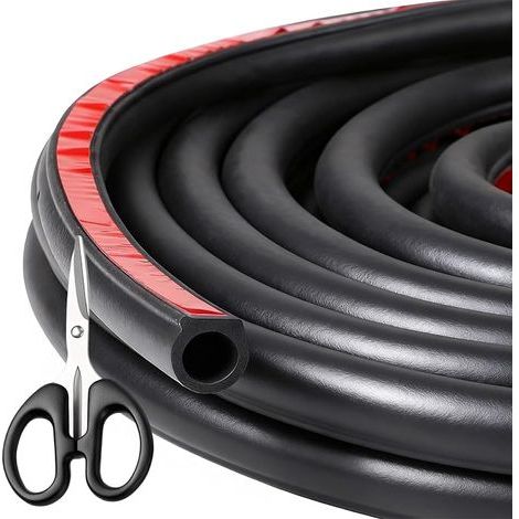 Car Door Seal Rubber Self Adhesive with Scissors for Trunk / Pillar / Doors / Windows (15mm x 15mm) (1/5)