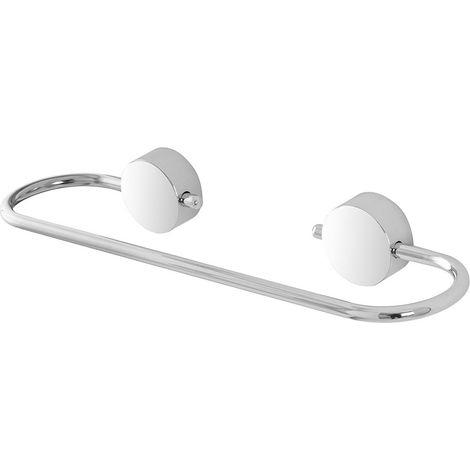 Inbagno Set Accessori Bagno a Muro in Acciaio Cromo Doppio Fissaggio Tasselli e Biadesivo 3M (30x4.5) (1/3)